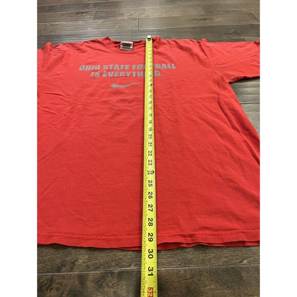 Vintage Nike Y2K Mens Red Ohio State Football Is Everything Swoosh T-Shirt XL - Picture 7 of 8